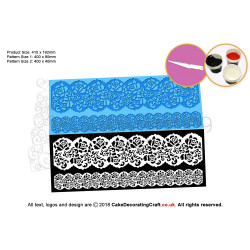 Damask Rose Ribbon | Cake Lace Mats | Cake Decorating Starter Kit | Cake Decorating Craft Tool