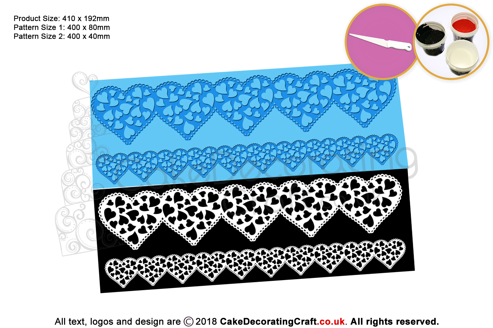 Love heart Ribbon | Cake Decorating Starter Kit | Cake Decorating Craft Tool
