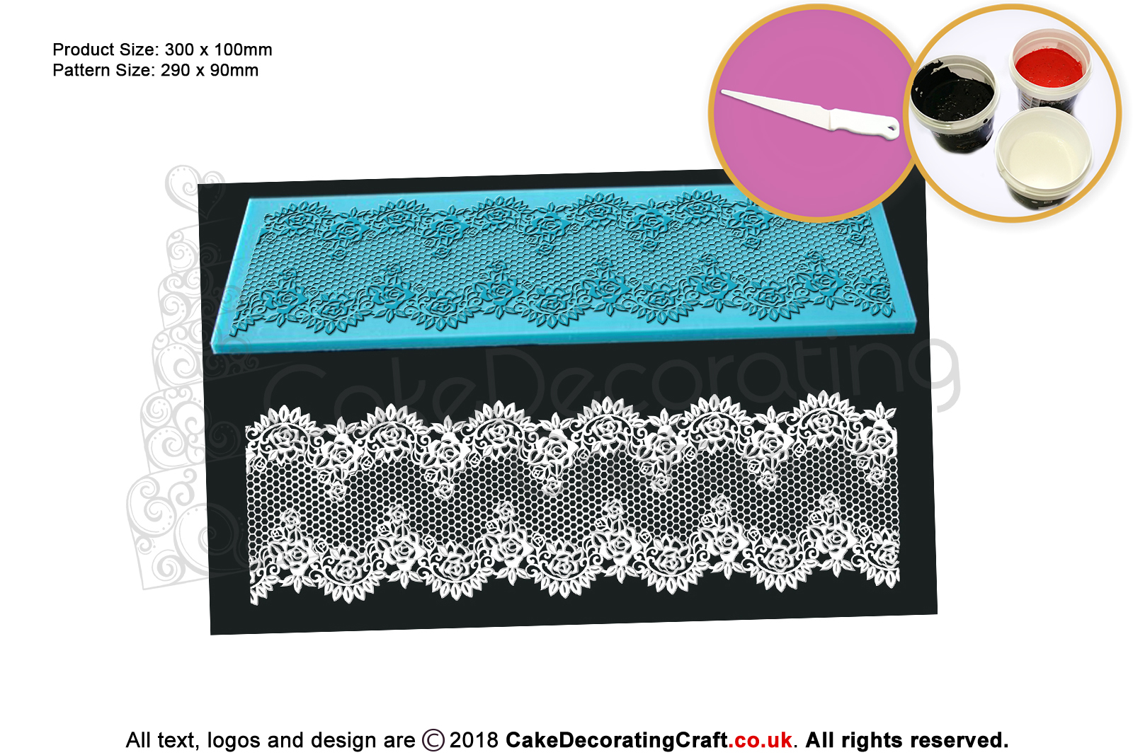 Rose Wine | Cake Lace Mats | Cake Decorating Starter Kit | Cake Decorating Craft Tool