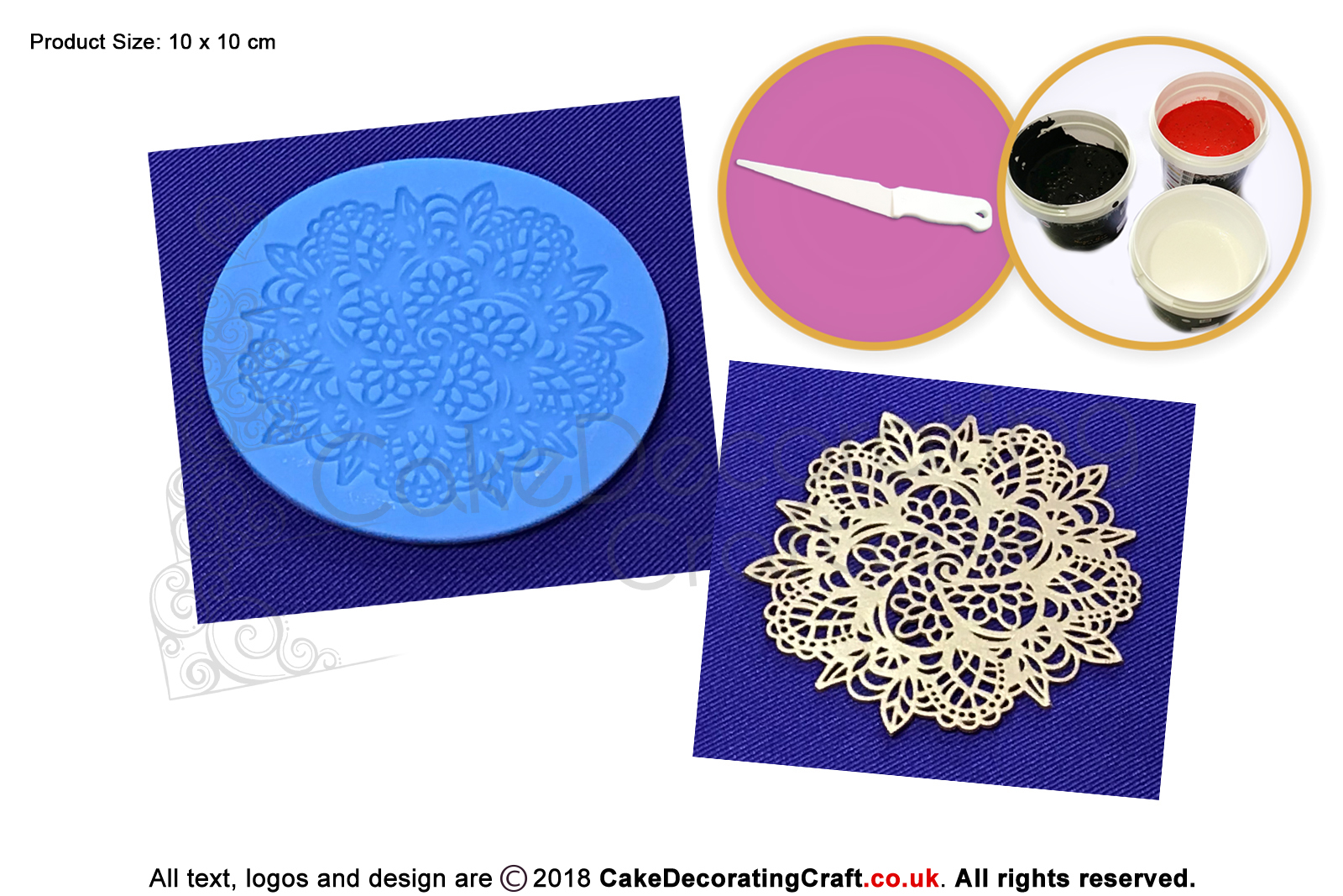 Swirl Doily | Cake Lace Mats | Cake Decorating Starter Kit | Cake Decorating Craft Tool