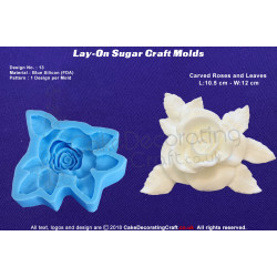 Design 13 | Lay-On Silicone Cake Molds | Deep Floral Roses | Wedding Cakes | Design | Sugar Cake Decorating Craft 