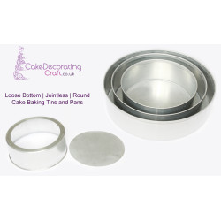 Loose Bottom 8 10 12 " | 4 Inch Deep | 3 Tiers |  Jointless | Round Shape | Cake Baking Tins And Pans