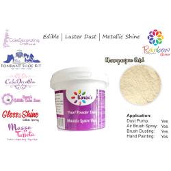 Champagne Gold | Pearled | Luster | Shimmer | Gloss | Edible Dust | 25 Gram Pot | Cake Decorating Craft