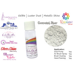 Gunmetal Silver | Pearled | Luster | Shimmer | Gloss | Edible Dust | 4 Gram Tube | Cake Decorating Craft