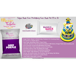 Deep Purple | Massa Taffeta | Sugar Paste Cum Modelling Gum Paste Kit (2 in 1)