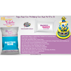 Electric Blue | Massa Taffeta | Sugar Paste Cum Modelling Gum Paste Kit (2 in 1)