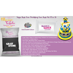 Gray Stone | Massa Taffeta | Sugar Paste Cum Modelling Gum Paste Kit (2 in 1)