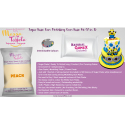 Peach | Massa Taffeta | Sugar Paste Cum Modelling Gum Paste Kit (2 in 1)