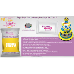 Sunrise Yellow | Massa Taffeta | Sugar Paste Cum Modelling Gum Paste Kit (2 in 1)