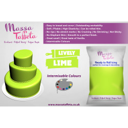 Lively Lime | Massa Taffeta | Fondant | Sugarpaste | Ready Rolled Icing | Cake Craft 