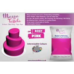 Rosy Pink | Massa Taffeta | Fondant | Sugarpaste | Ready Rolled Icing | Cake Craft 