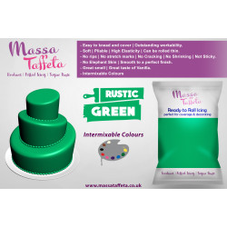 Rustic Green | Massa Taffeta | Fondant | Sugarpaste | Ready Rolled Icing | Cake Craft 