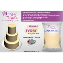 Strong Ivory | Massa Taffeta | Fondant | Sugarpaste | Ready Rolled Icing | Cake Craft 