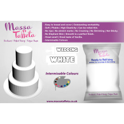 Wedding White | Massa Taffeta | Fondant | Sugarpaste | Ready Rolled Icing | Cake Craft 