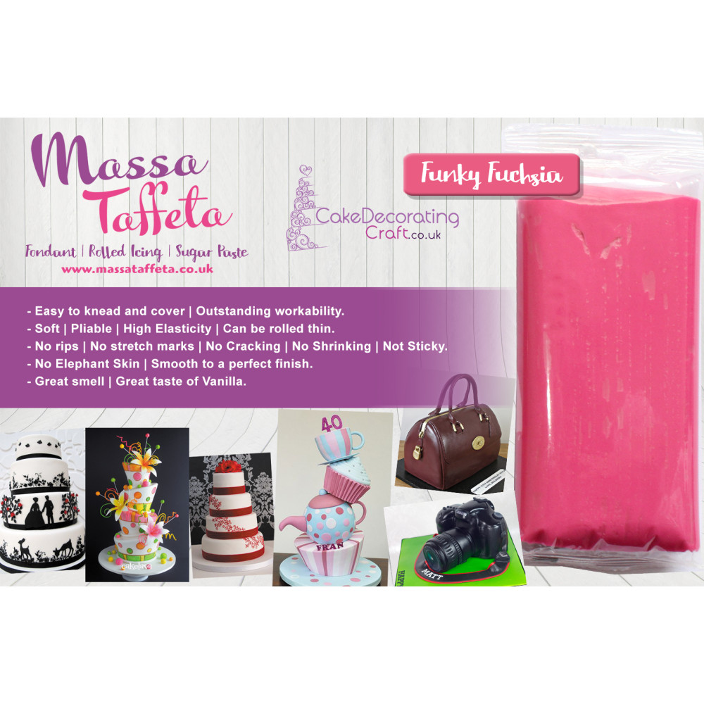 Funky Fuchsia | Massa Taffeta | Fondant | Sugarpaste | Ready Rolled Icing | Cake Craft 