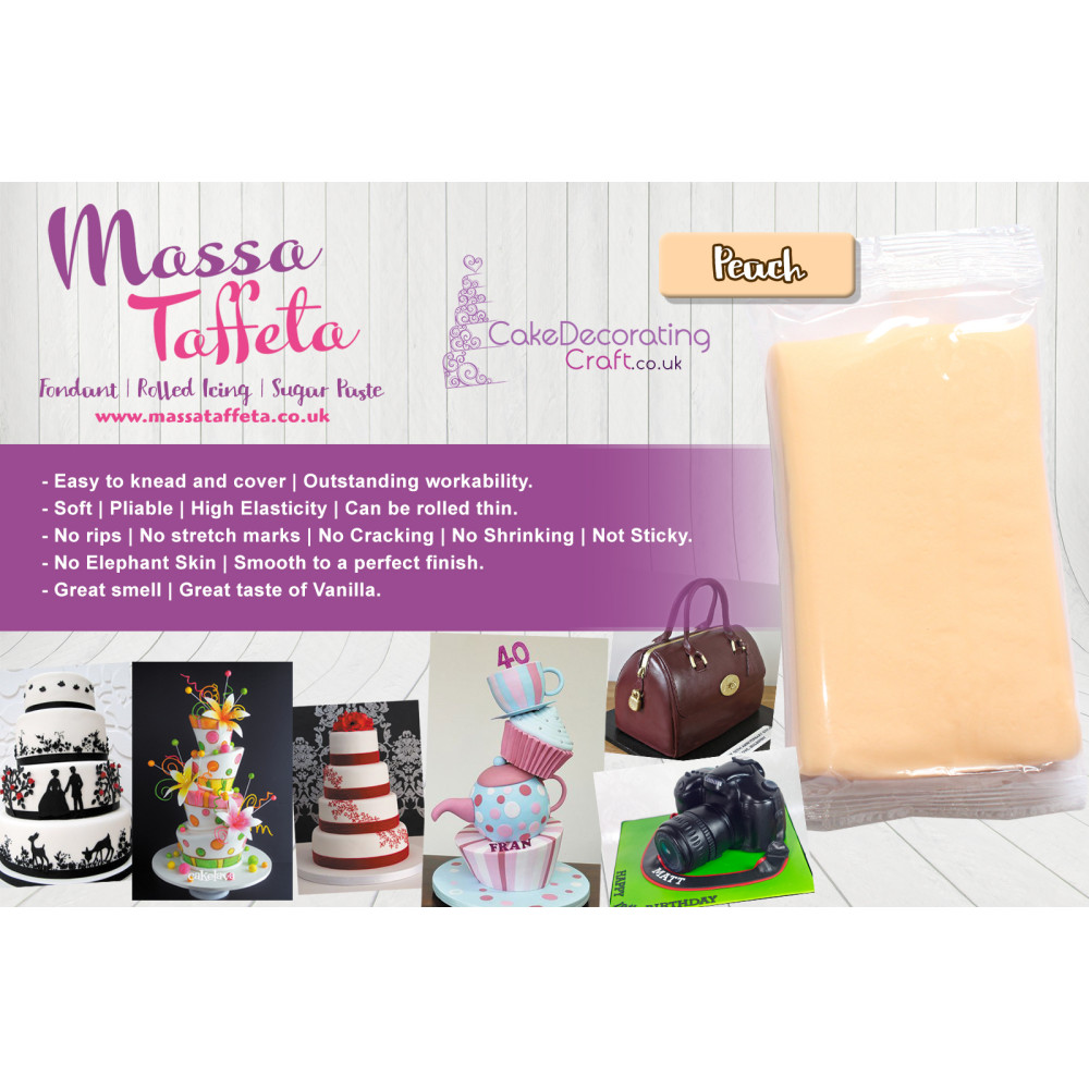 Peach | Massa Taffeta | Fondant | Sugarpaste | Ready Rolled Icing | Cake Craft 