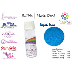 Royal Blue | Matt Dust | Petal Dust | Edible | 4 Gram Tube | Cake Decorating Craft
