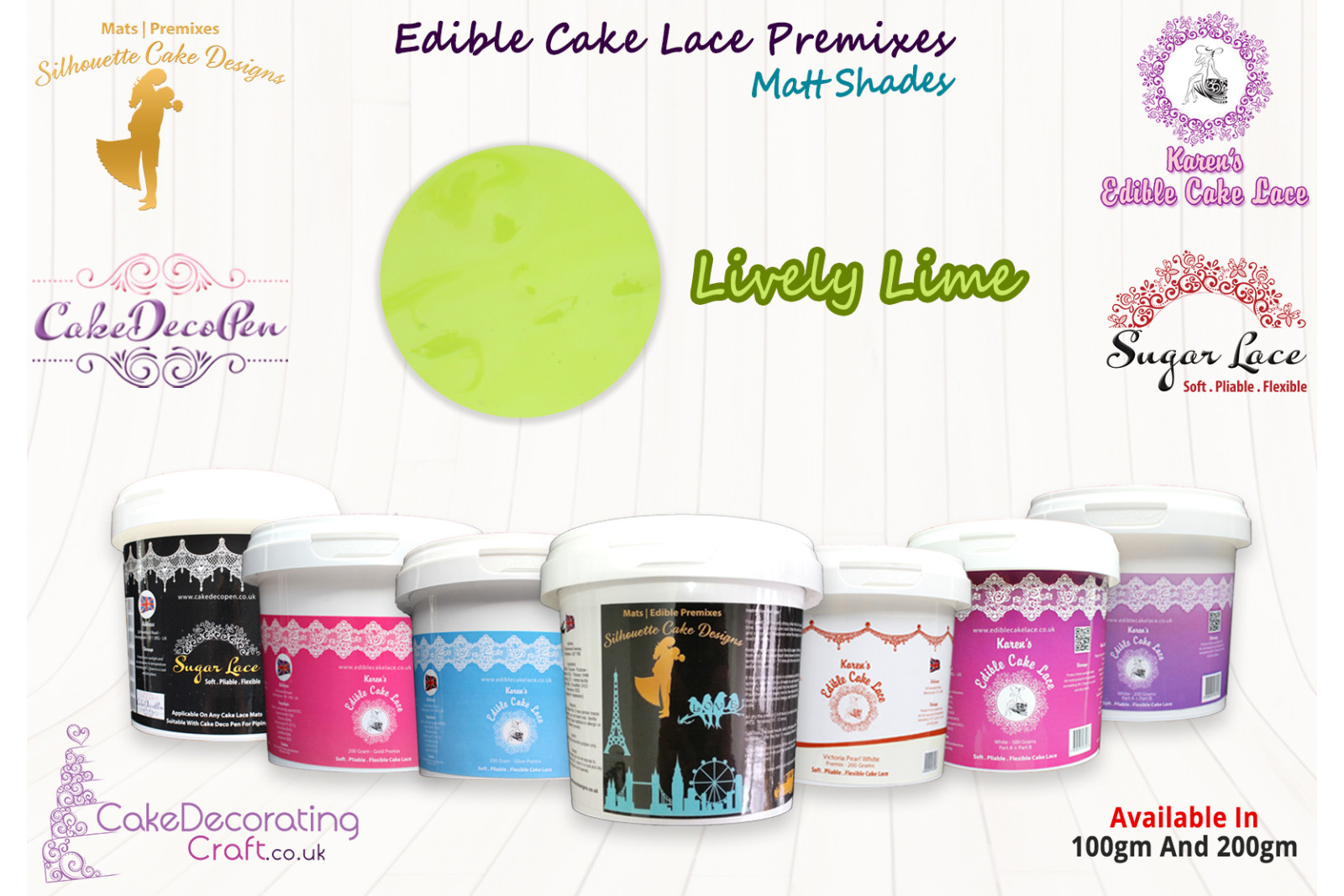 Lively Lime Colour | Edible Printing Ink colour | Natural Matt Shade | 100 Grams
