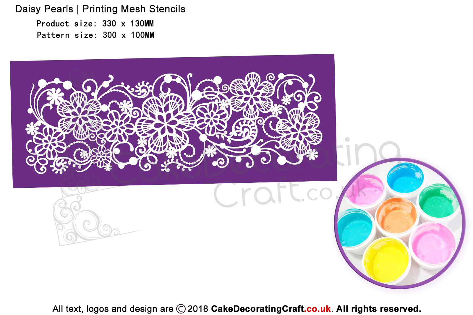 Daisy Pearls | Starter Kits | Printing Mesh Stencils | Edible Ink