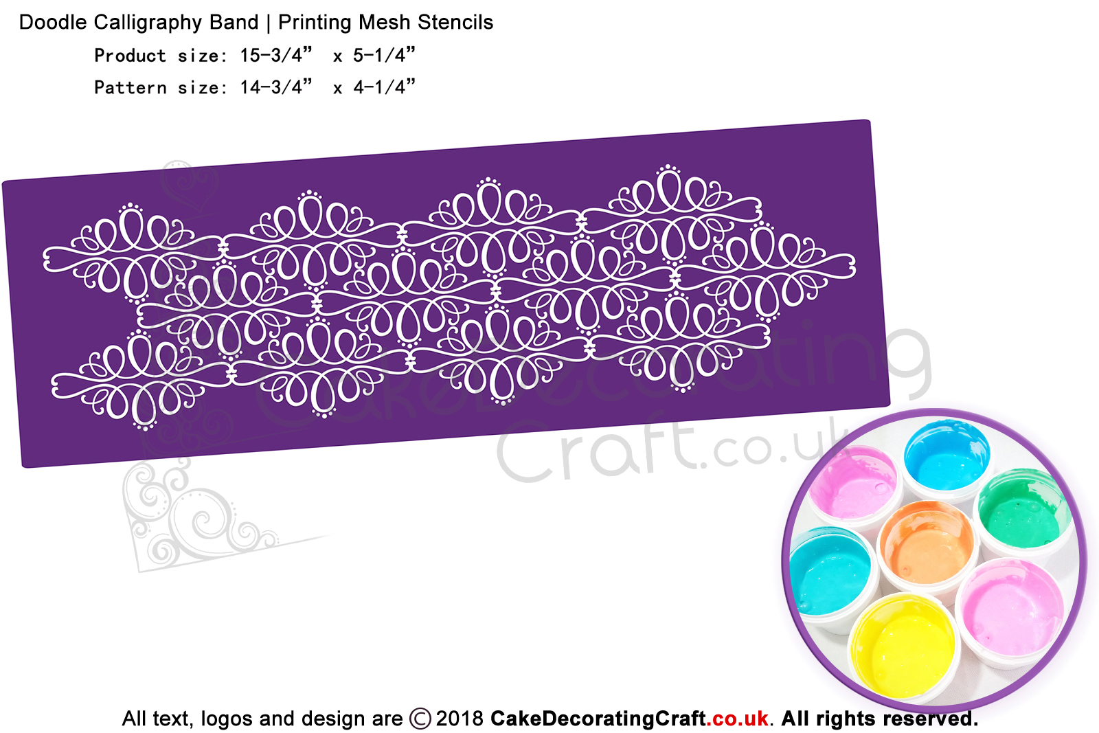 Doodle Calligraphy Band | Starter Kits | Printing Mesh Stencils | Edible Ink