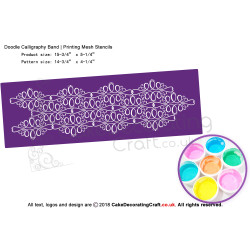 Doodle Calligraphy Band | Starter Kits | Printing Mesh Stencils | Edible Ink