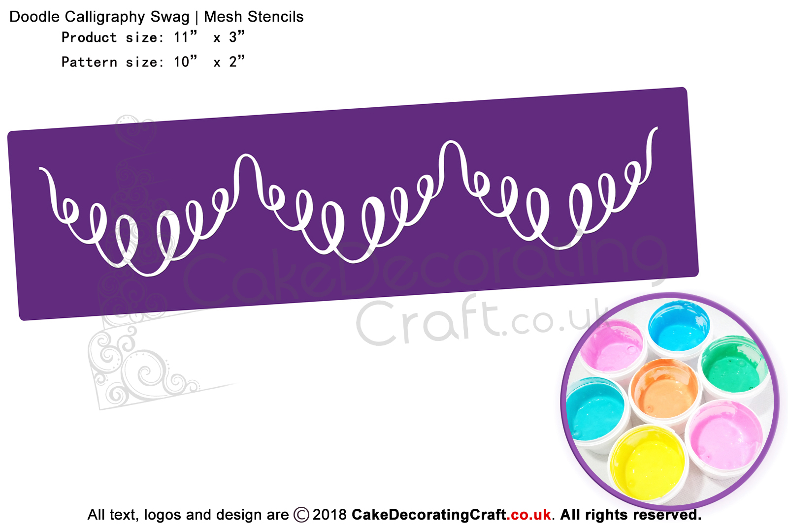 Doodle Calligraphy Swag | Starter Kits | Printing Mesh Stencils | Edible Ink
