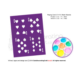 Playing Card 2 3 4 5 | Starter Kits | Printing Mesh Stencils | Edible Ink