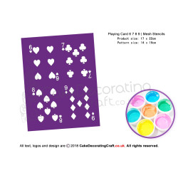 Playing Card 6 7 8 9 | Starter Kits | Printing Mesh Stencils | Edible Ink