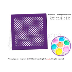 Polka Dots | Starter Kits | Printing Mesh Stencils | Edible Ink