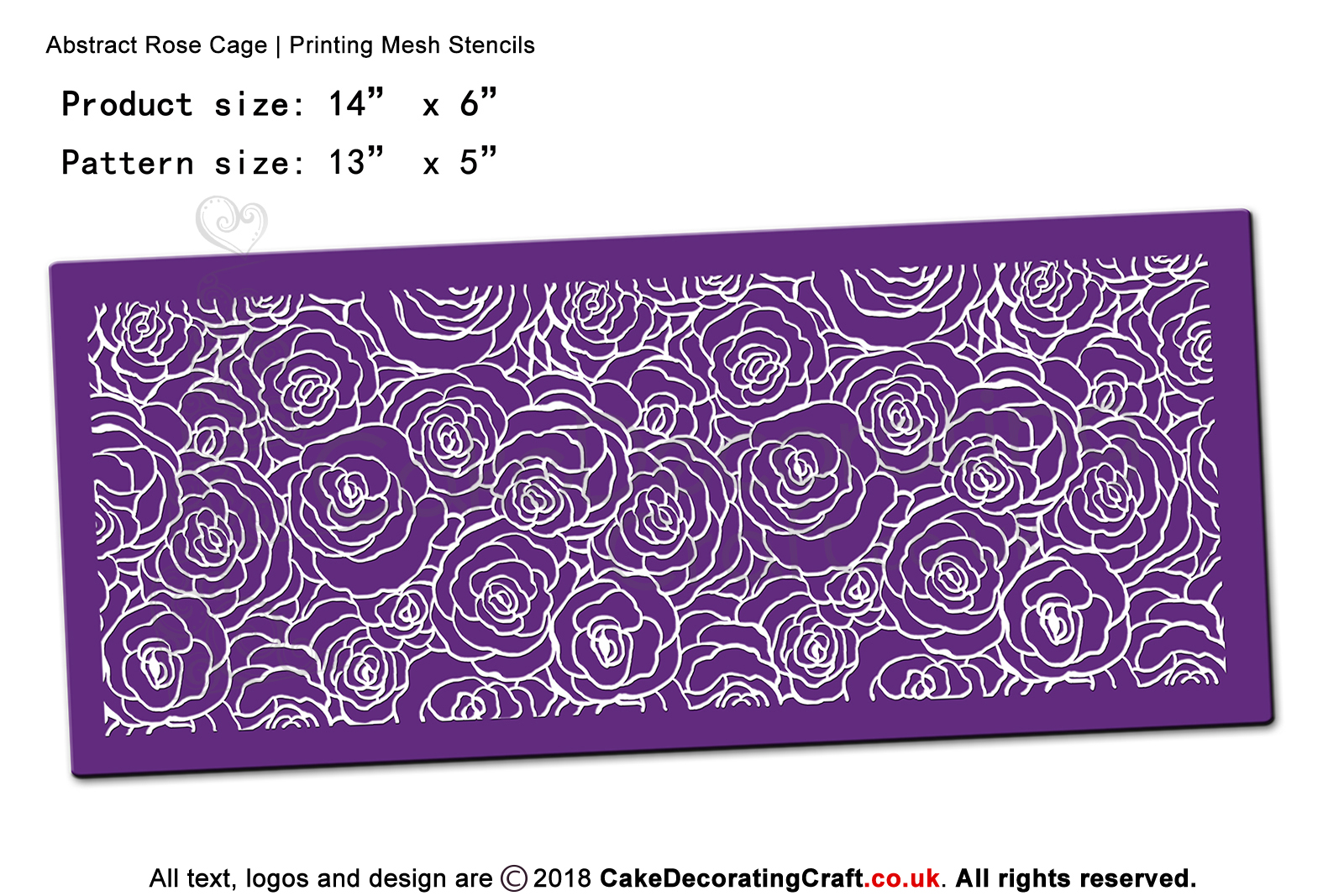Abstract Rose Cage | Printing Mesh Stencils | Edible Ink
