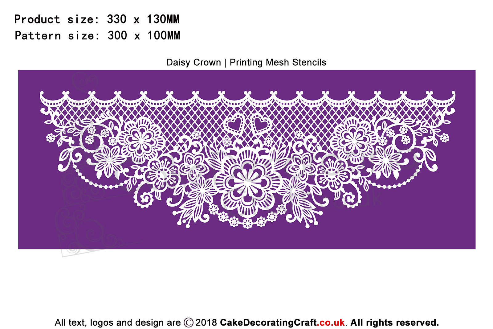 Daisy Crown | Printing Mesh Stencils | Edible Ink