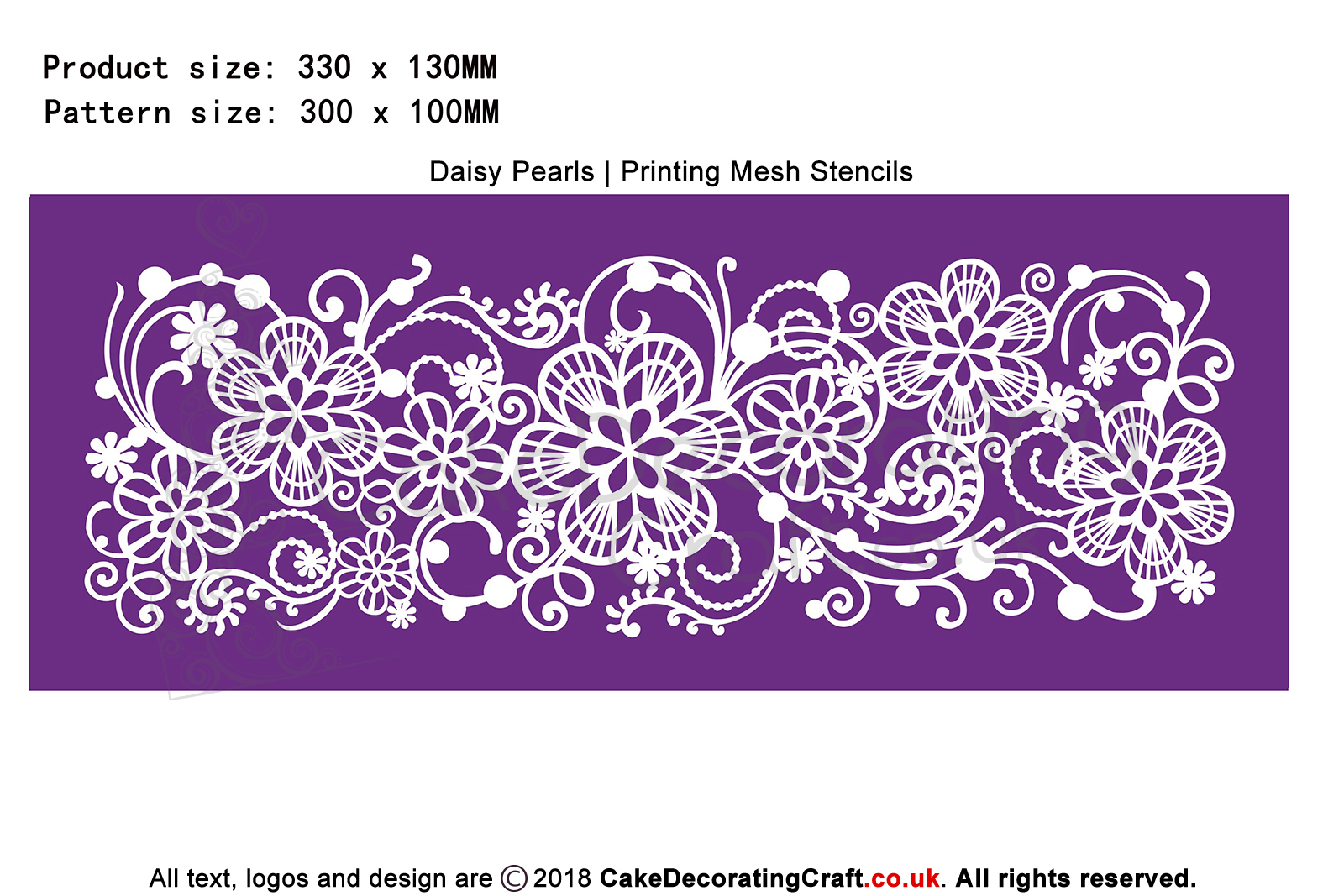 Daisy Pearls | Printing Mesh Stencils | Edible Ink