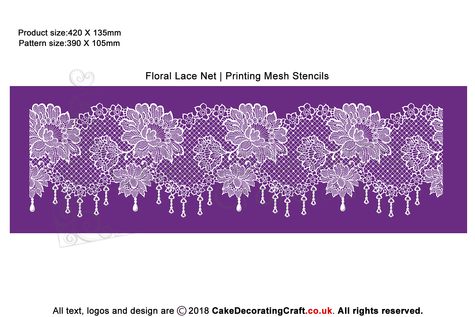 Floral Lace Net | Printing Mesh Stencils | Edible Ink