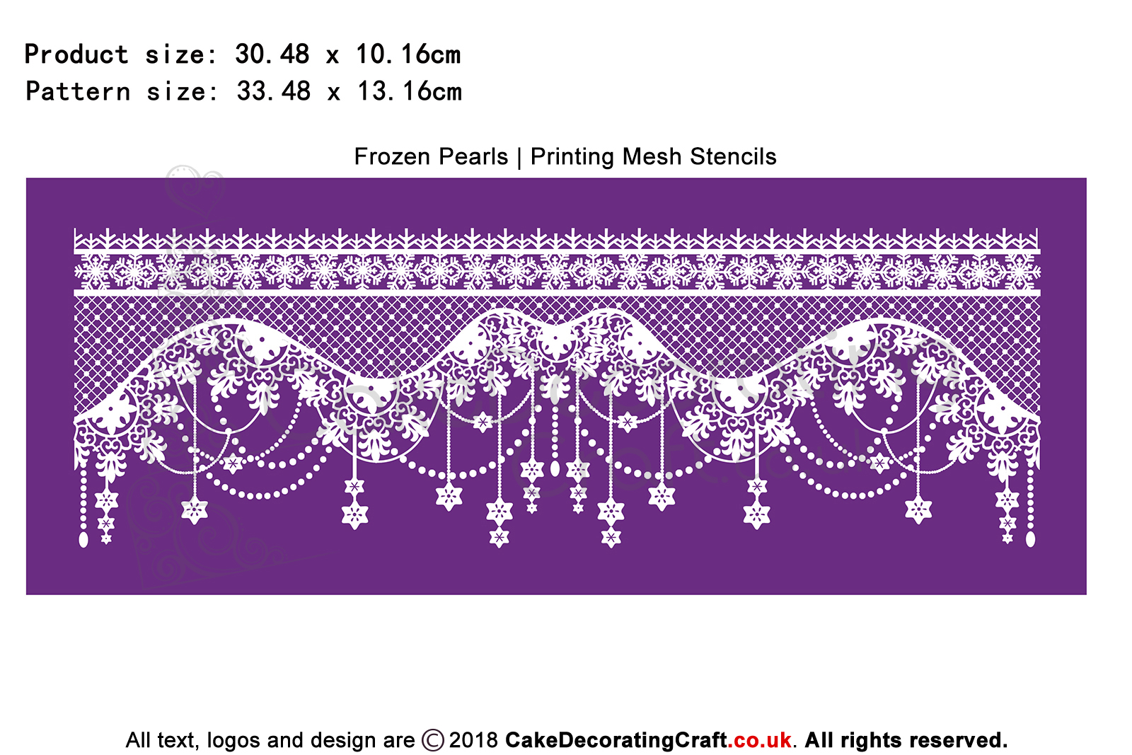 Frozen Pearls | Printing Mesh Stencils | Edible Ink