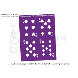 Playing Card 6 7 8 9 | Printing Mesh Stencils | Edible Ink