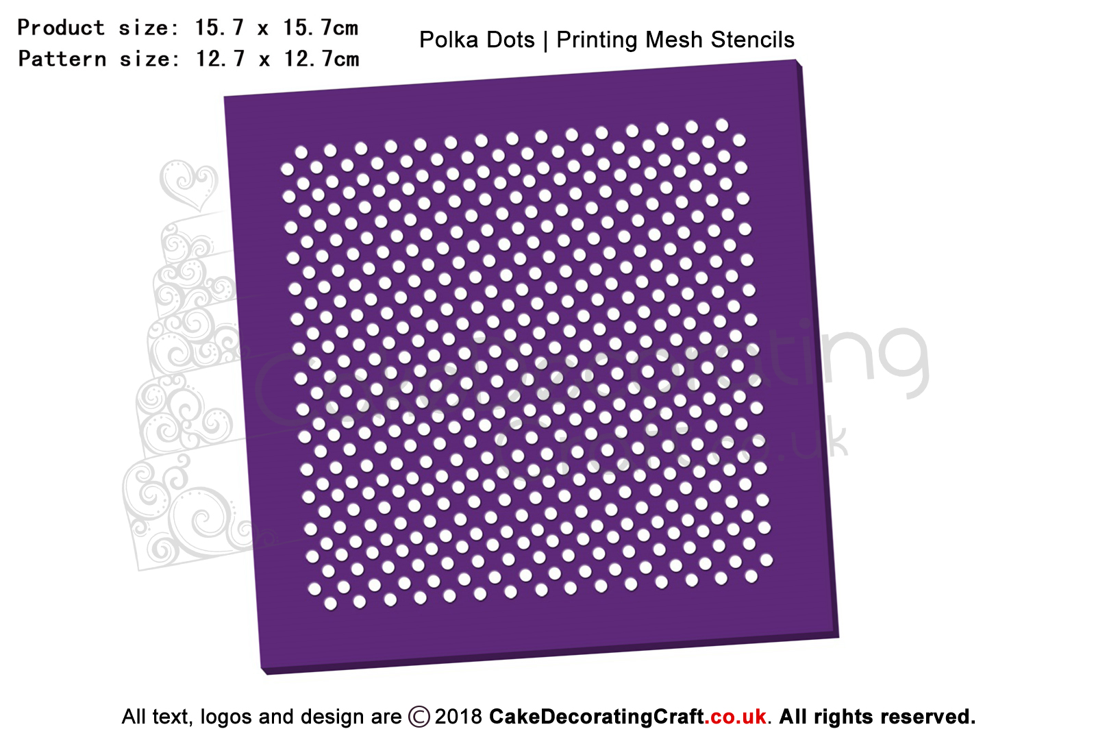 Polka Dots | Printing Mesh Stencils | Edible Ink | Christmas Cake Cupcake Decorating Craft 