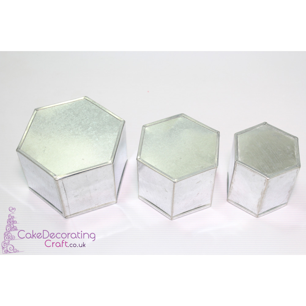 Mini Hexagon Cake Baking Tin | Size 3 4 5 " | 3 Tiers 