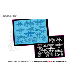 3D Birds and Cages | Cake Lace Mats for Edible Cake Lace Mixes and Premixes | Cake Decorating Craft Tool