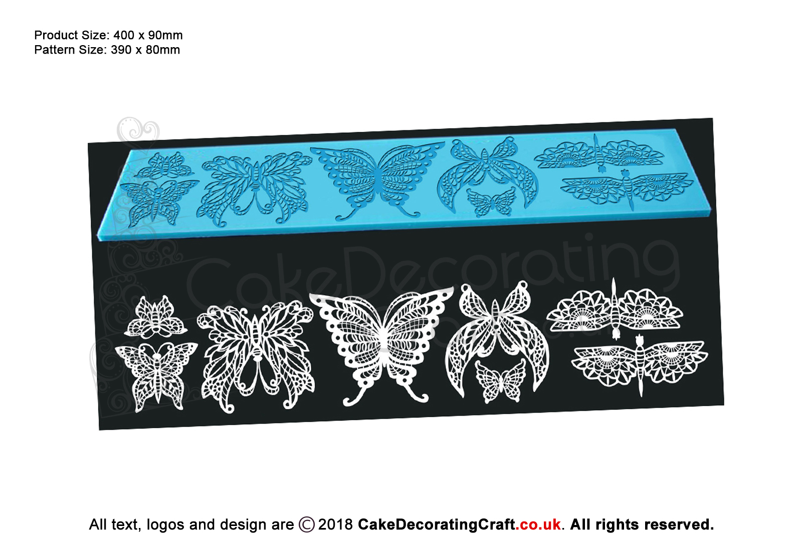 3D Butterfly | Cake Lace Mats for Edible Cake Lace Mixes and Premixes | Cake Decorating Craft Tool | Christmas Cake Cupcake Craft Gift Ideas