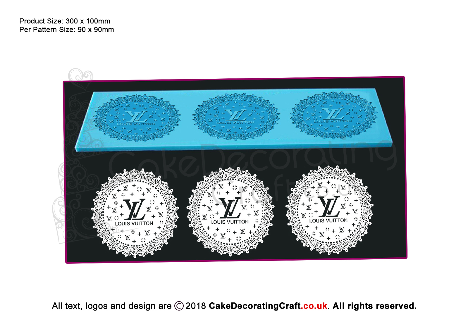LV | Cake Lace Mats for Edible Cake Lace Mixes and Premixes | Cake and Cupcake Decorating Craft Tool