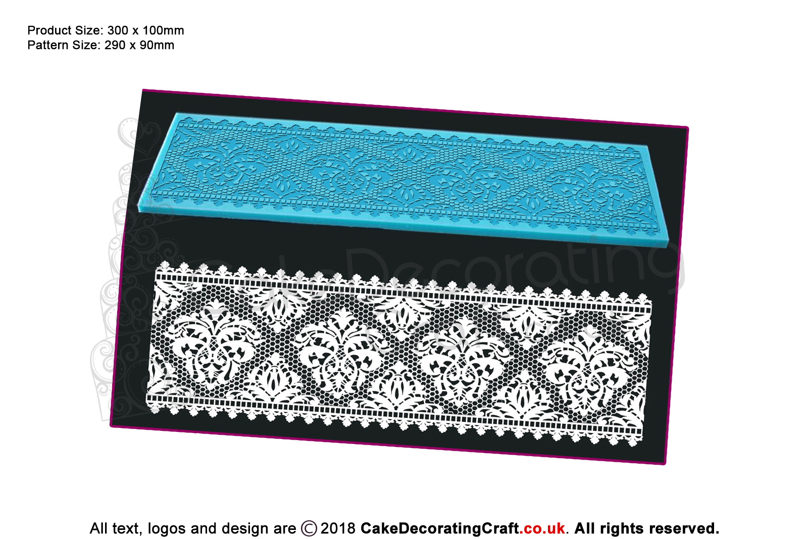 Damask | Cake Lace Mats for Edible Cake Lace Mixes and Premixes | Cake Decorating Craft Tool