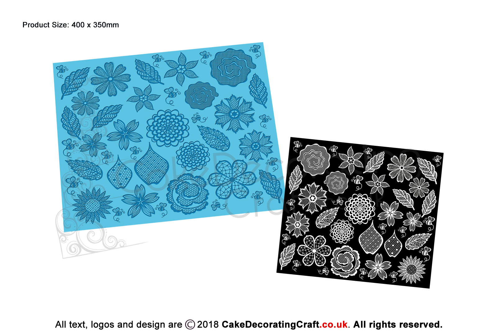 Floral Blossom | Cake Lace Mats for Edible Cake Lace Mixes and Premixes | Cake Decorating Craft Tool