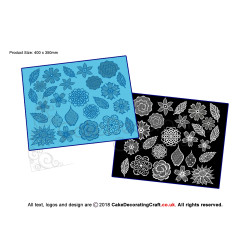Floral Fantasy 2 | Cake Lace Mats for Edible Cake Lace Mixes and Premixes | Cake Decorating Craft Tool