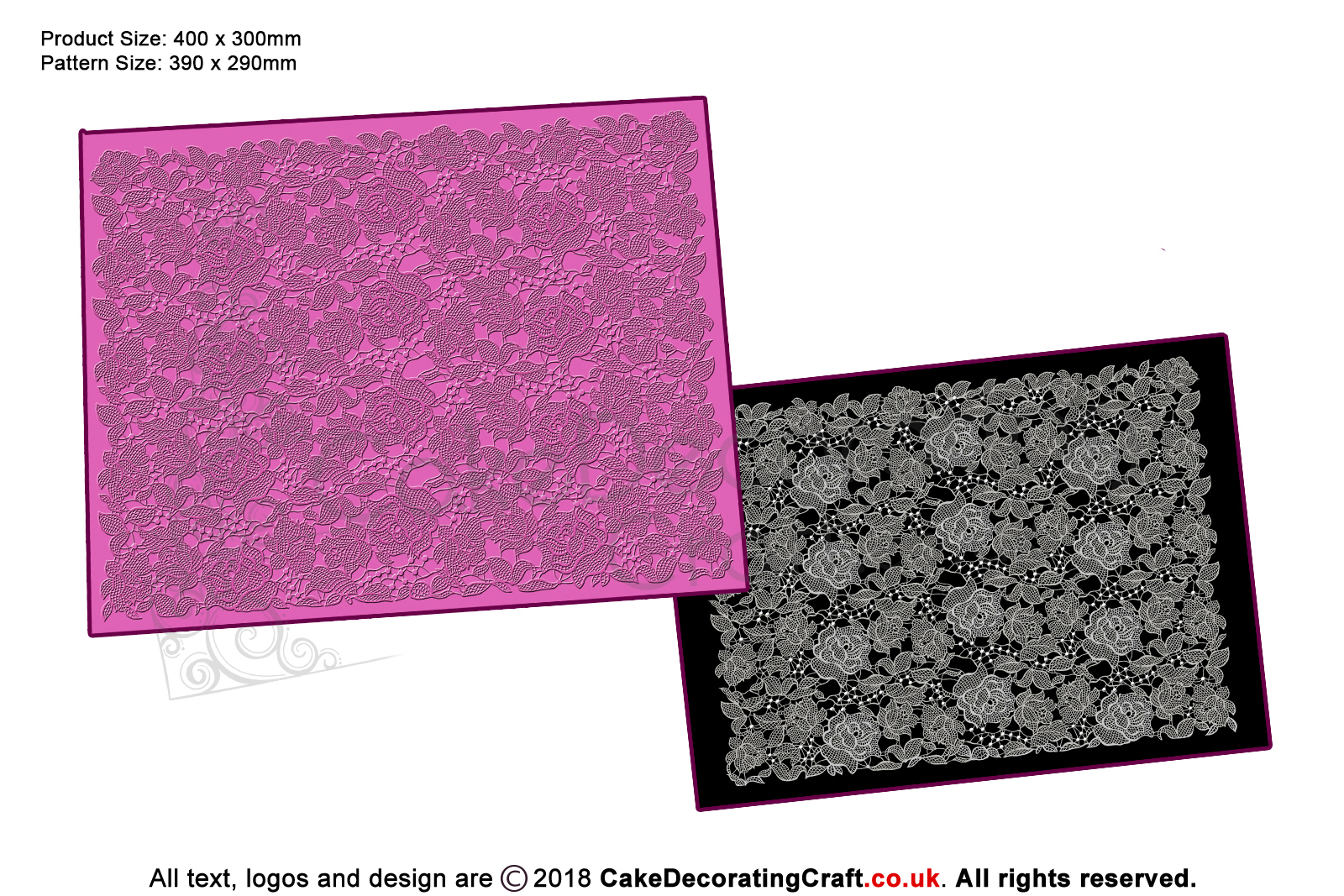 Rose Fabric | Cake Lace Mats for Edible Cake Lace Mixes and Premixes | Cake Decorating Craft Tool | Cake Makers Christmas Gifts Ideas