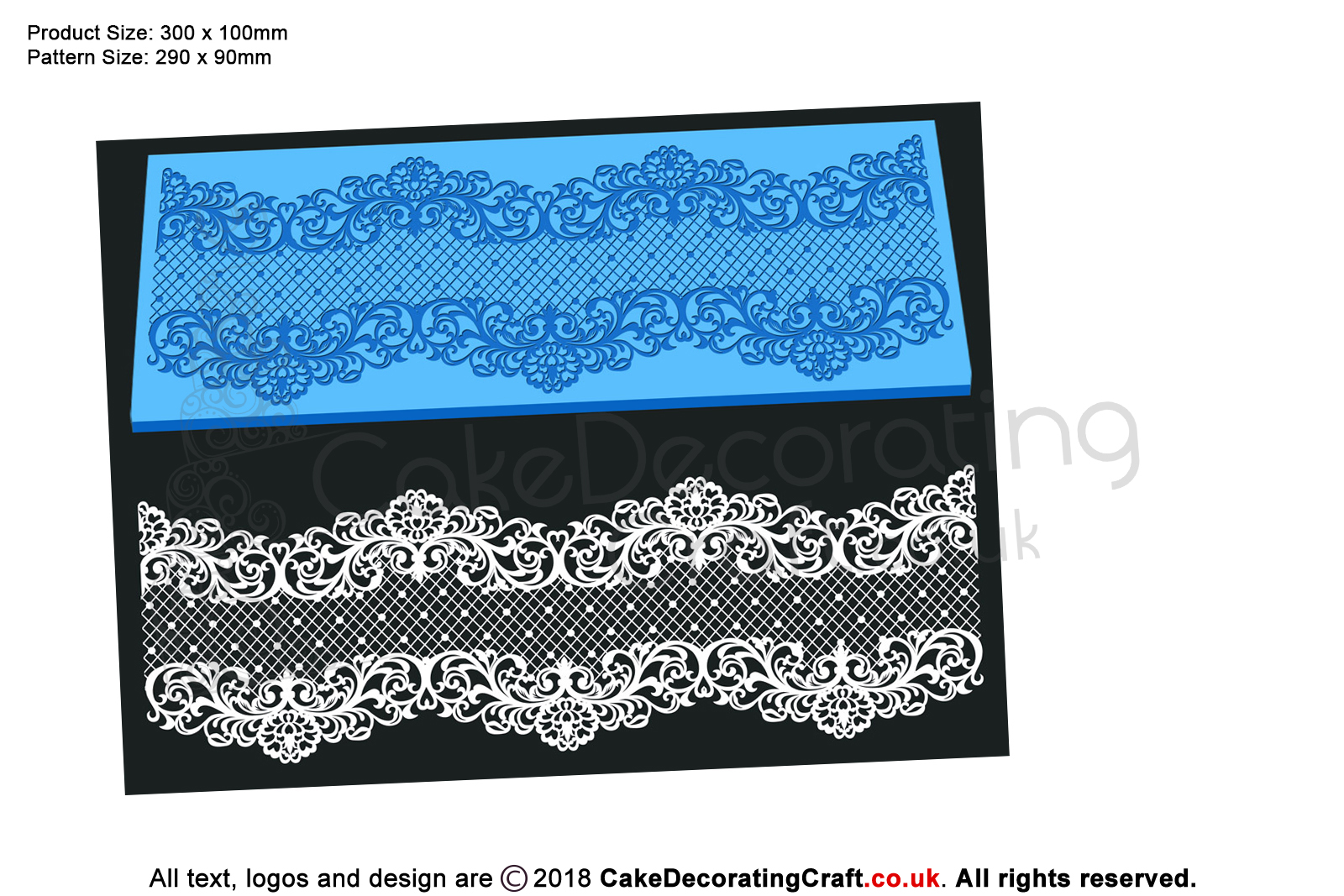 Serenity | Cake Lace Mats for Edible Cake Lace Mixes and Premixes | Cake Decorating Craft Tool