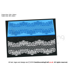 Serenity | Cake Lace Mats for Edible Cake Lace Mixes and Premixes | Cake Decorating Craft Tool