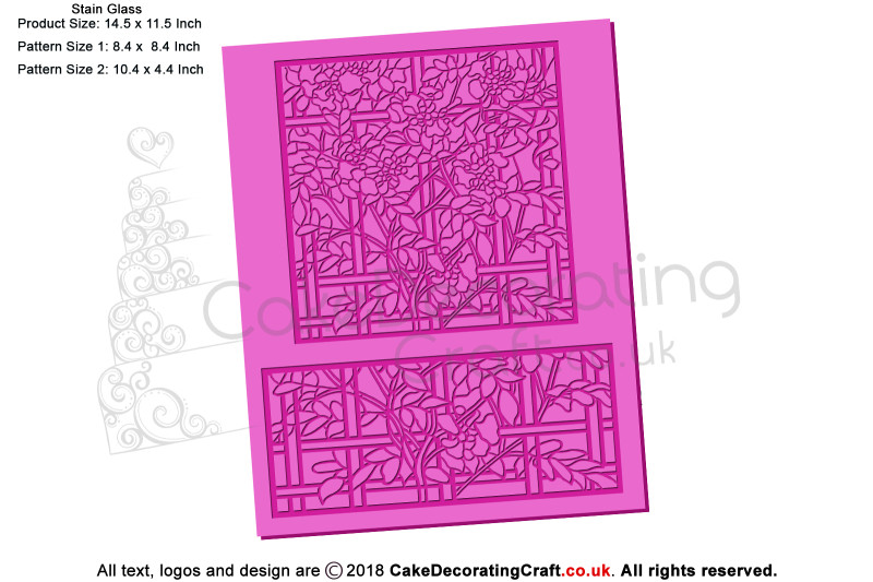 Stain Glass | Cake Lace Mats for Edible Cake Lace Mixes and Premixes | Cake Decorating Craft Tool