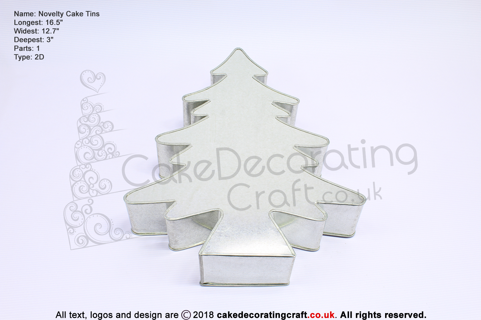 New Christmas Tree | Novelty Shape | Cake Baking Tins and Pans | 3" Deep | Christmas Cake Cupcake Decorating Craft