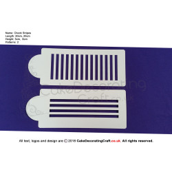 Check Stripe Stencil | Air Brush Stenciling | Cake and Cupcake Decorating Craft Tool