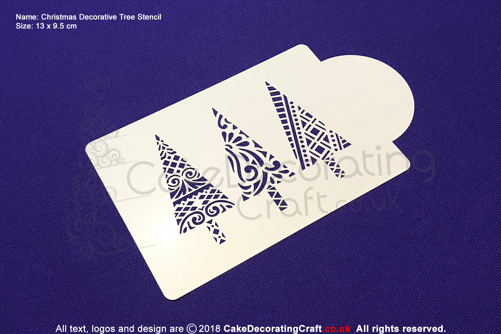 Christmas Decorative Tree Stencil | Air Brush Stenciling | Cake and Cupcake Decorating Craft Tool